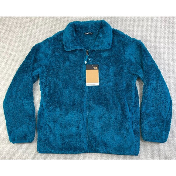 NEW The North Face Fleece Jacket Girls XL 18 Fuzzy Deep Lagoon Blue Soft - Picture 1 of 7